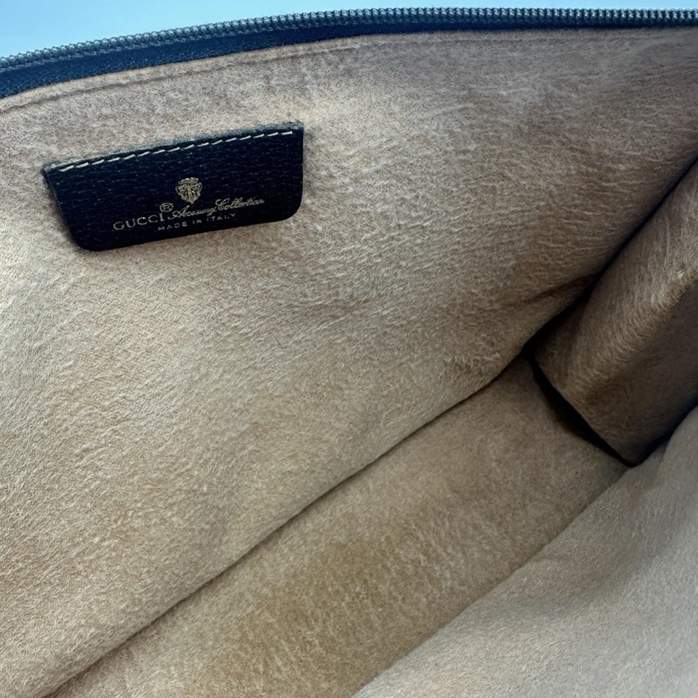 #34. Vintage Gucci Supreme Clutch GG Canvas Bag Authentic - Picture 12 of 14